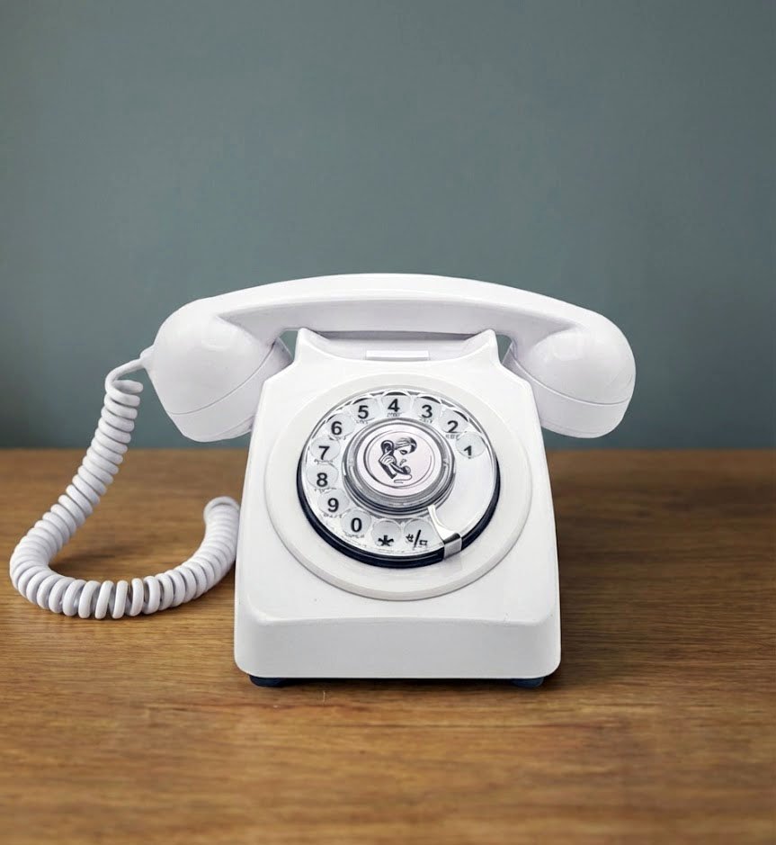 Téléphone rotatif blanc - Style British